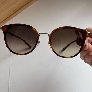 MCM Authentic designer brown and gold Metal & Acetate Cat-Eye Sunglasses